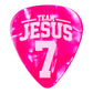 Guitar Pick Team Jesus Pink